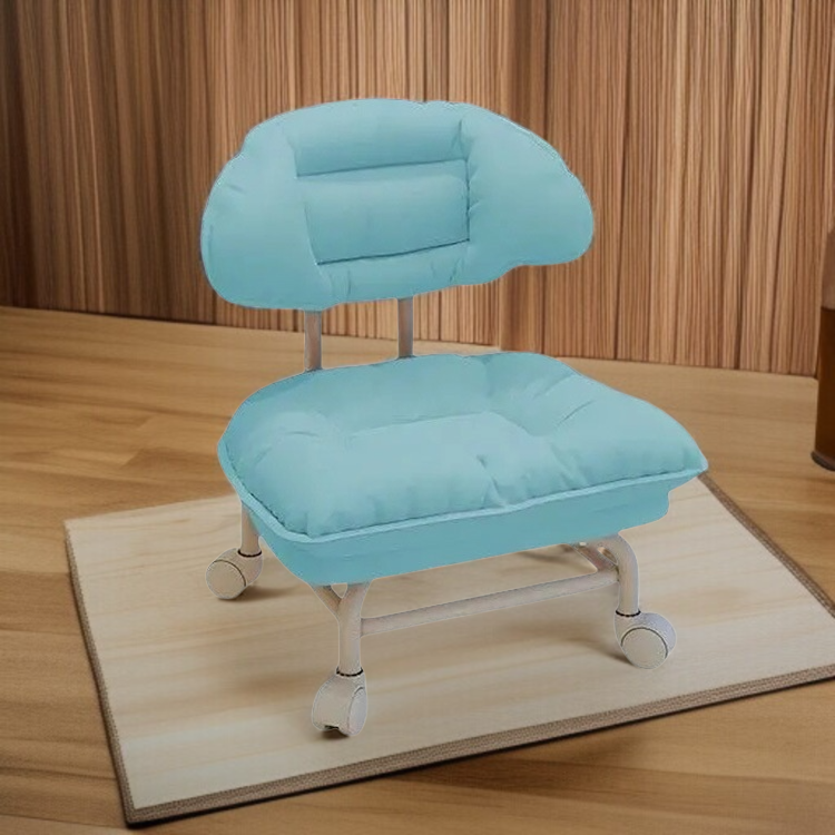 Taburete bajo con ruedas universales, silencioso para niños