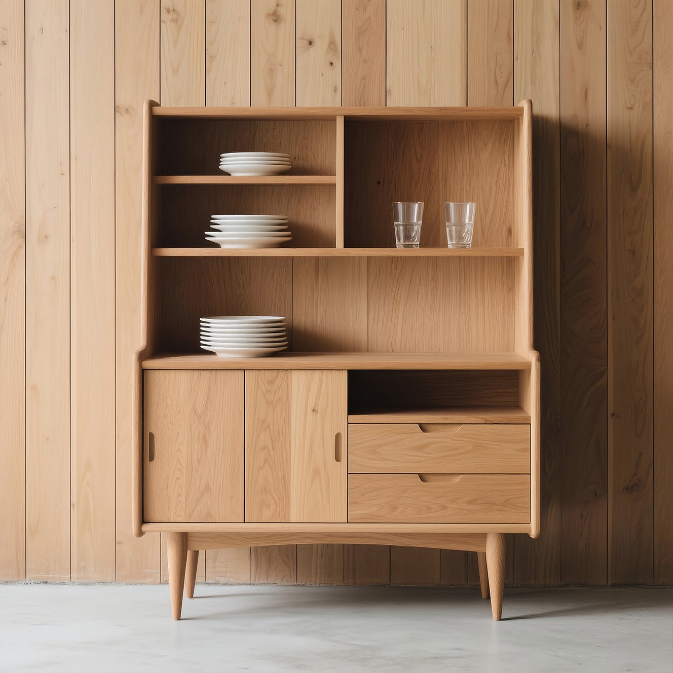 無垢材収納キャビネット