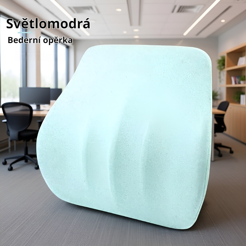 Paměťová pěnová opěrka hlavy a bederní polštář do auta, pomalé odpružení