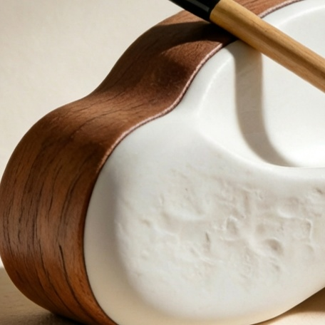 수공예 원목 문진 측면 모습