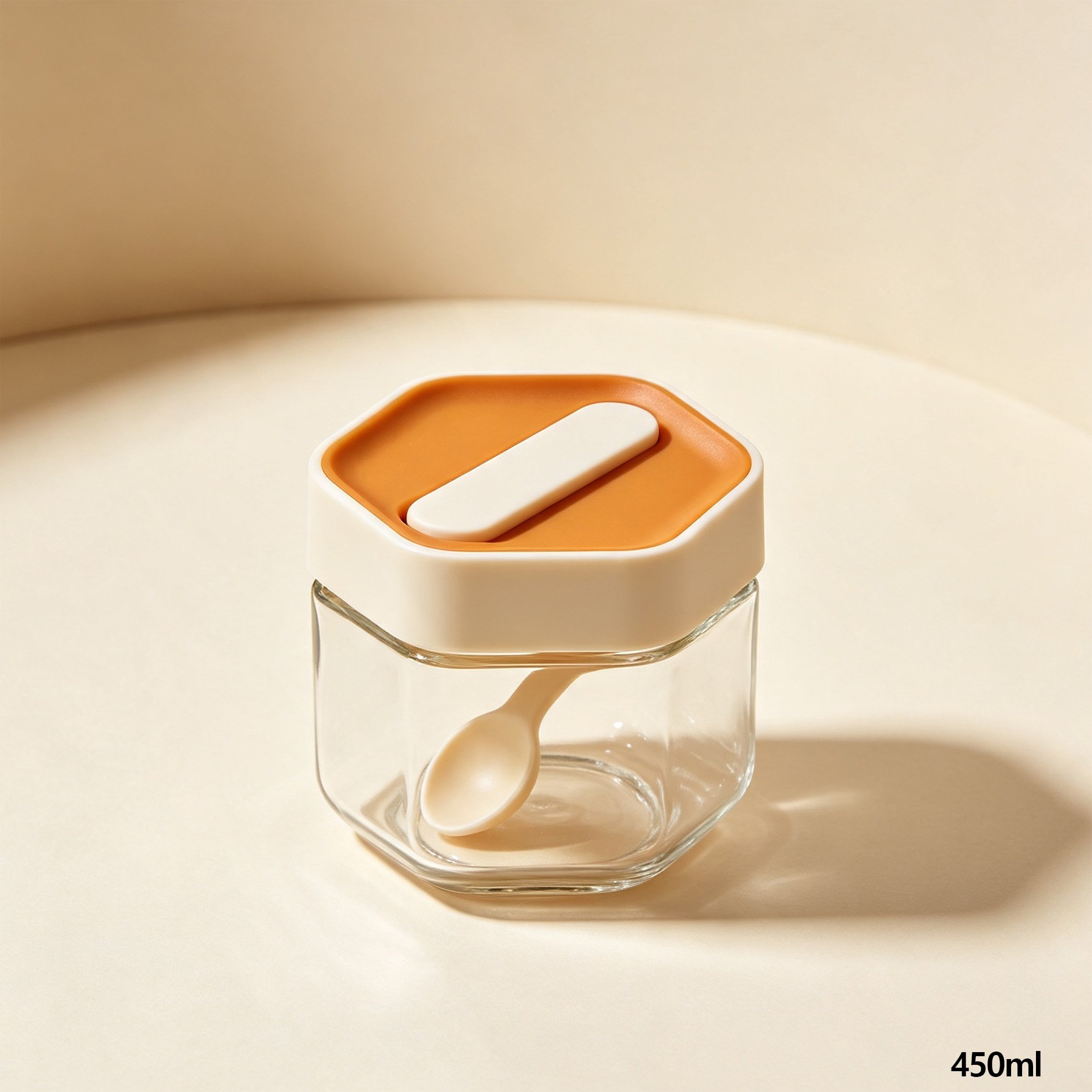 Set of 8 sealed seasoning storage jars for spices and herbs
