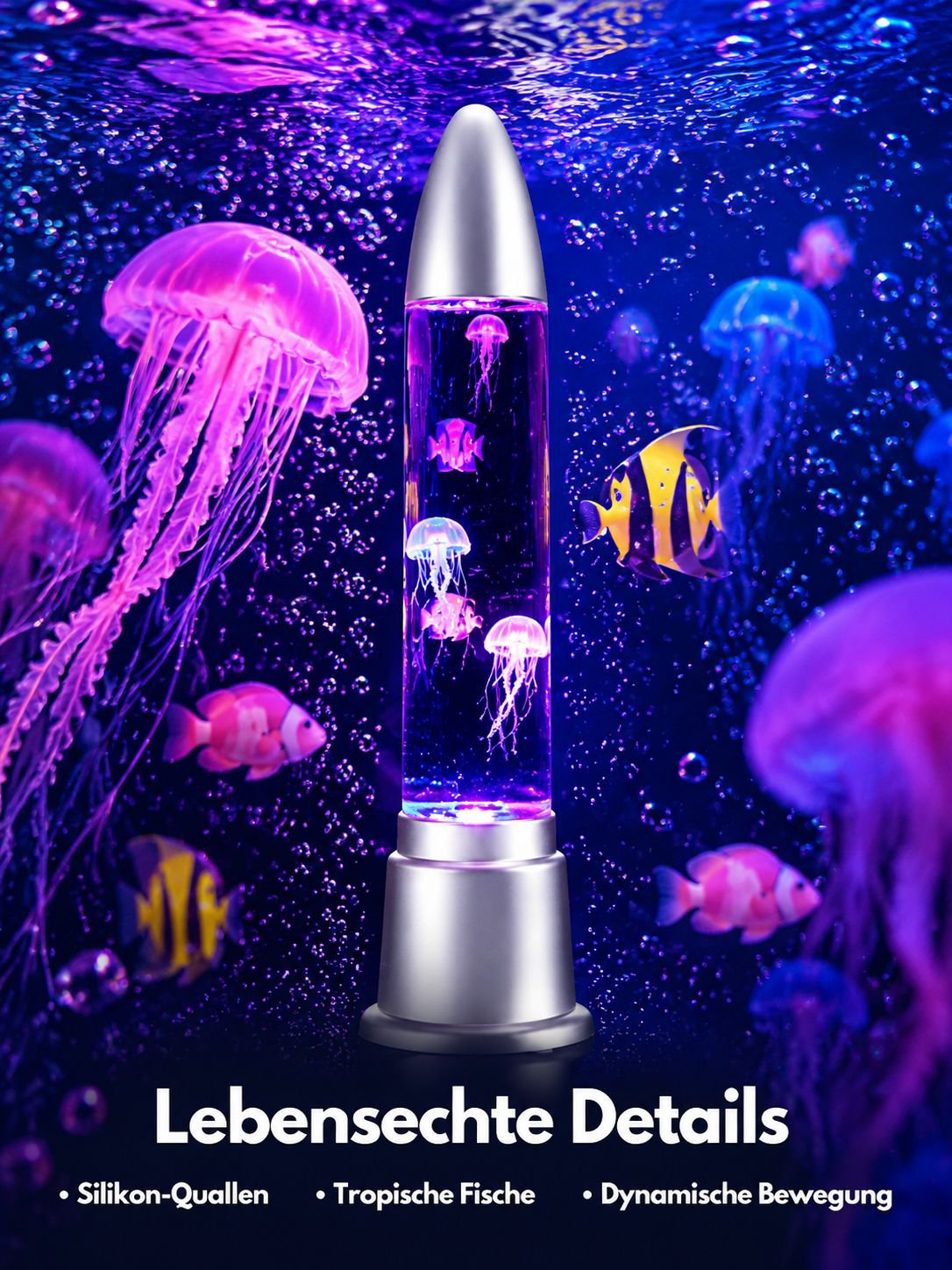 Aquarium Effekt Lampe mit LED-Farbwechsel und Blaseneffekt