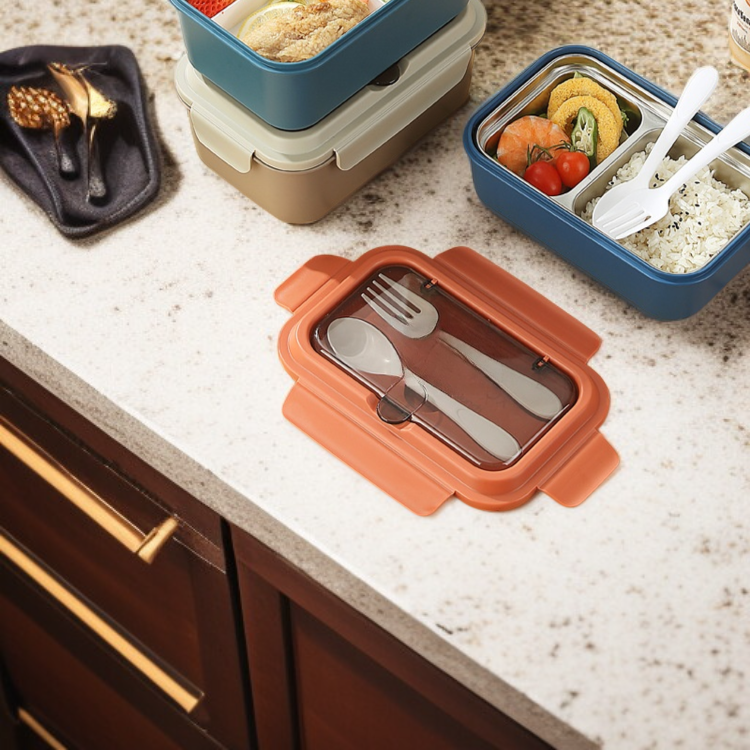 chauffable au micro-ondes, avec fourchette et cuillère