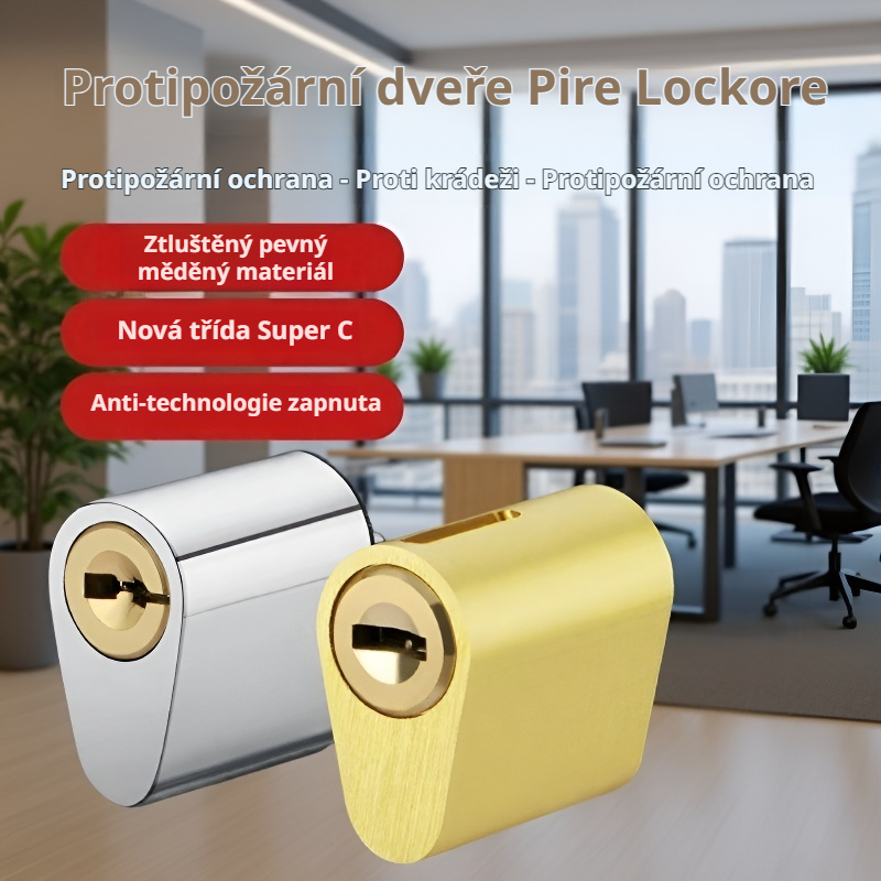 Elektrický slaboproudý cylindrický zámek na požární dveře