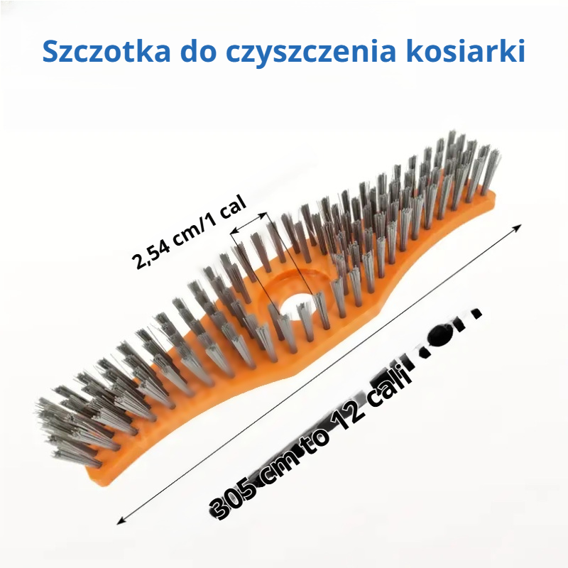 Regulowana szczotka do czyszczenia głowicy koszącej, wykonana z poliestru, do trawników