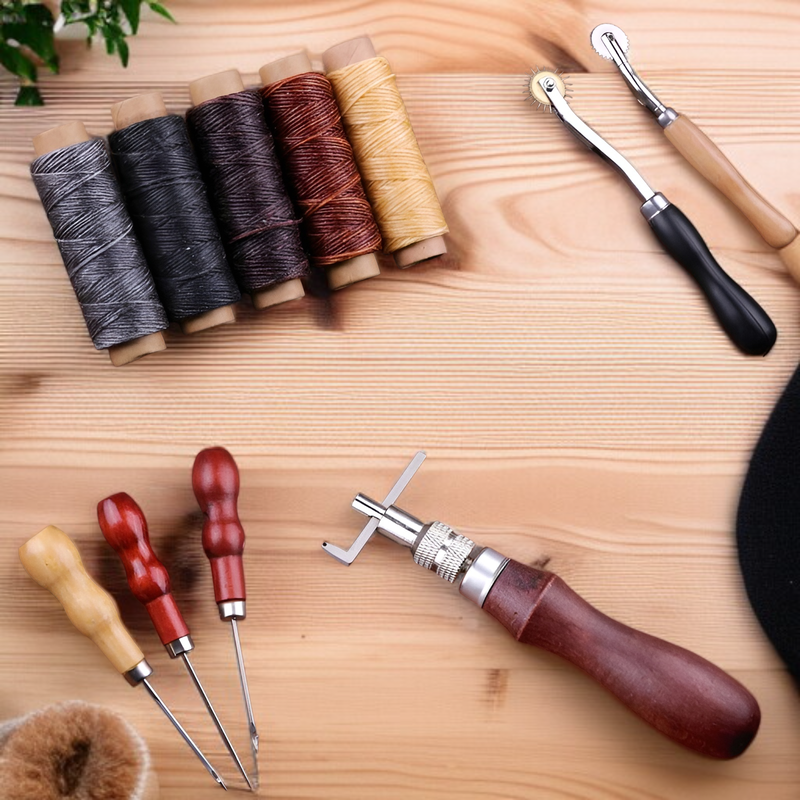 DIY 가죽 제작 및 재봉 세트, 다이아몬드형 송곳 포함, 해외 인기 상품