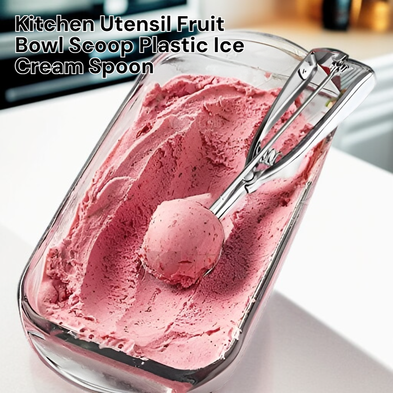 Plastic Ice Cream Scoop Kitchen Fruit Ball Spoon
