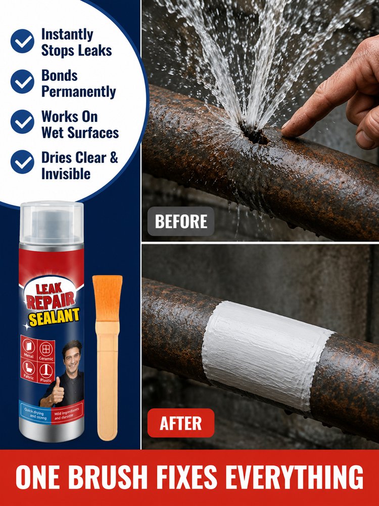 Invisible brush-applied leak sealant