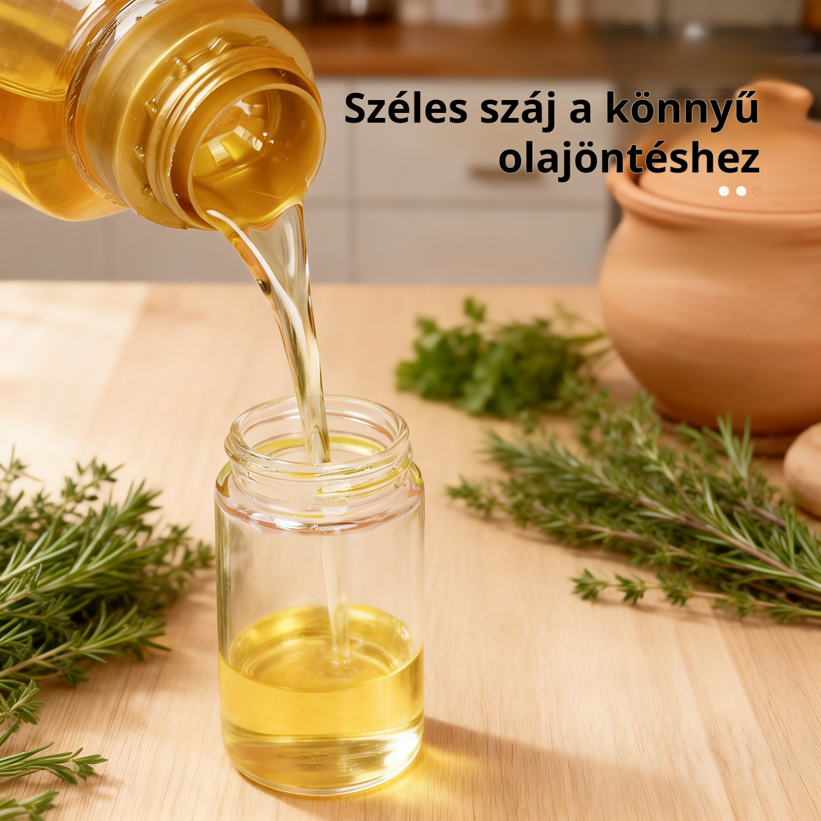 Konyhai szilikon olajecset és üveg olajadagoló 2 az 1-ben