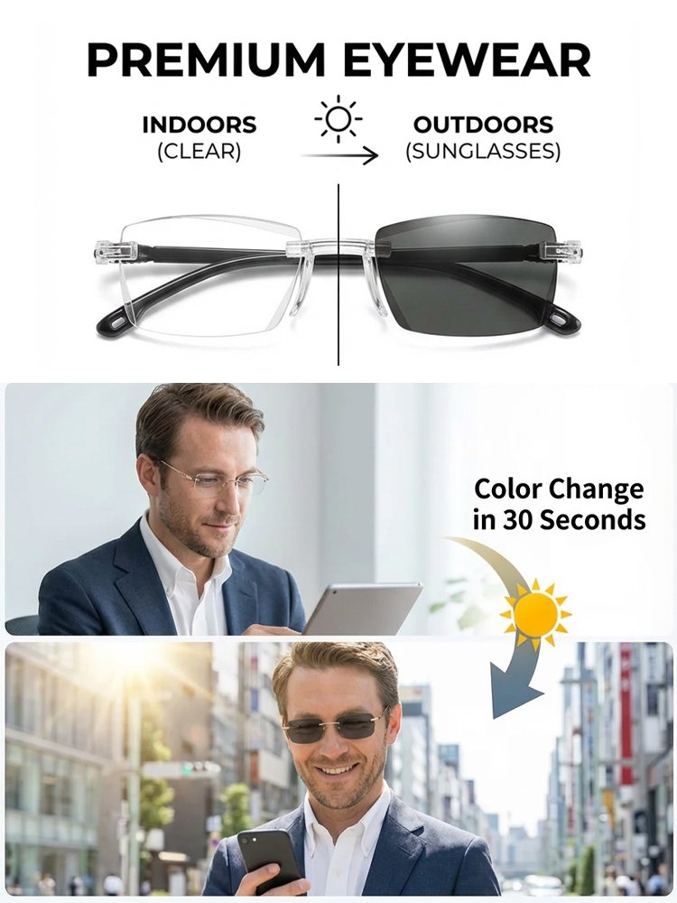 Photochromic Anti-Blue Light Reading Glasses