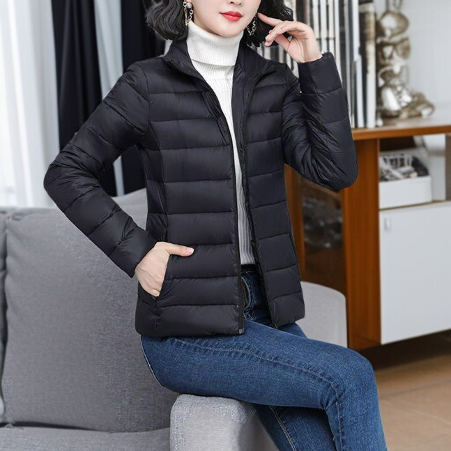 여성 슬림 패딩 얇은 숏 겨울 코트 빅 사이즈 다운 패딩 겨울 패딩 빅 사이즈 코트