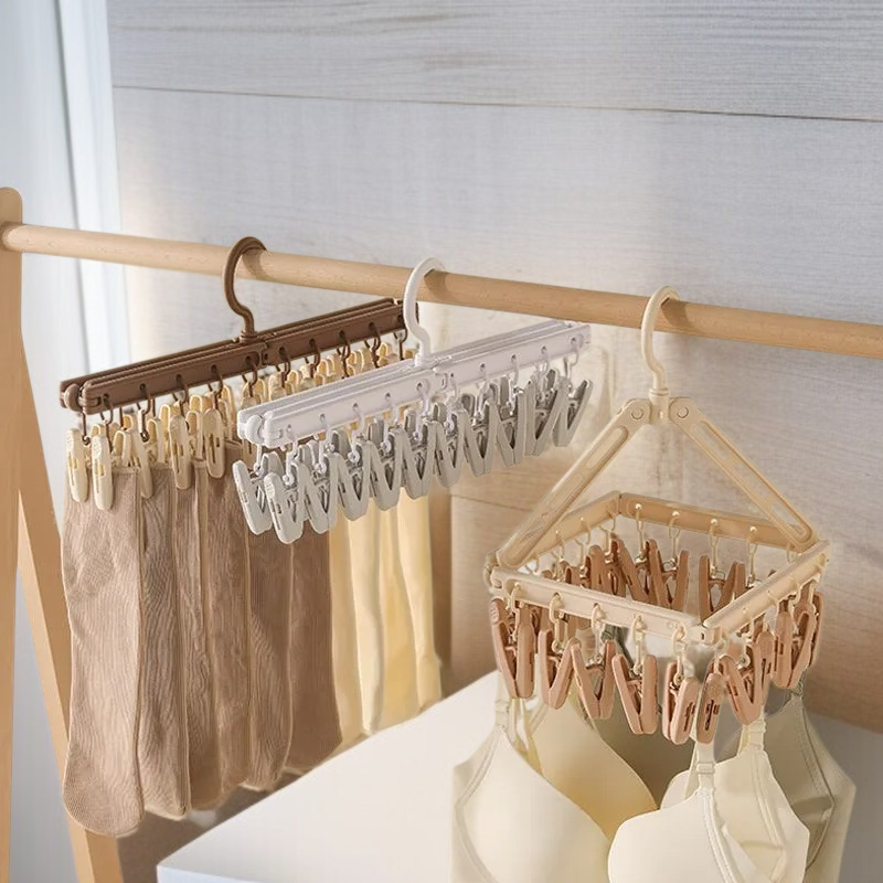 기숙사 아기 다용도 빨래건조대 다용도 바람막이 접이식 빨래건조대 가정용 집게 멀티걸이