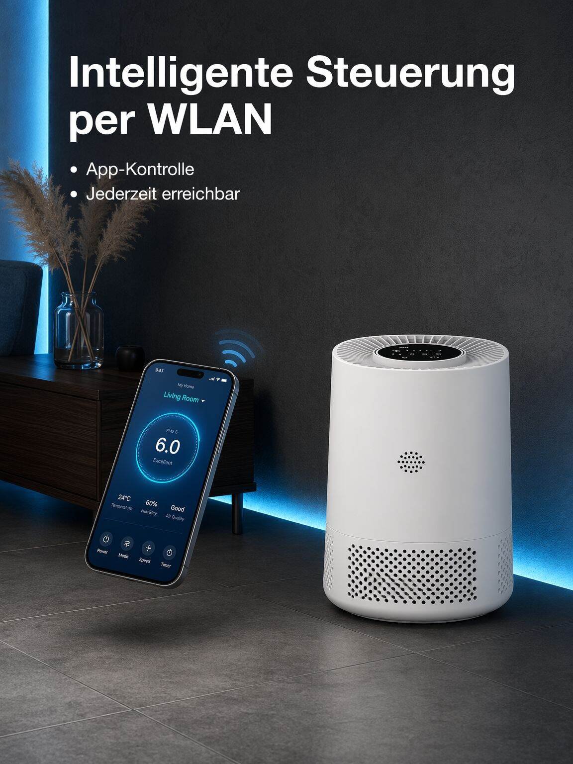 Wifi intelligenter Luftreiniger
