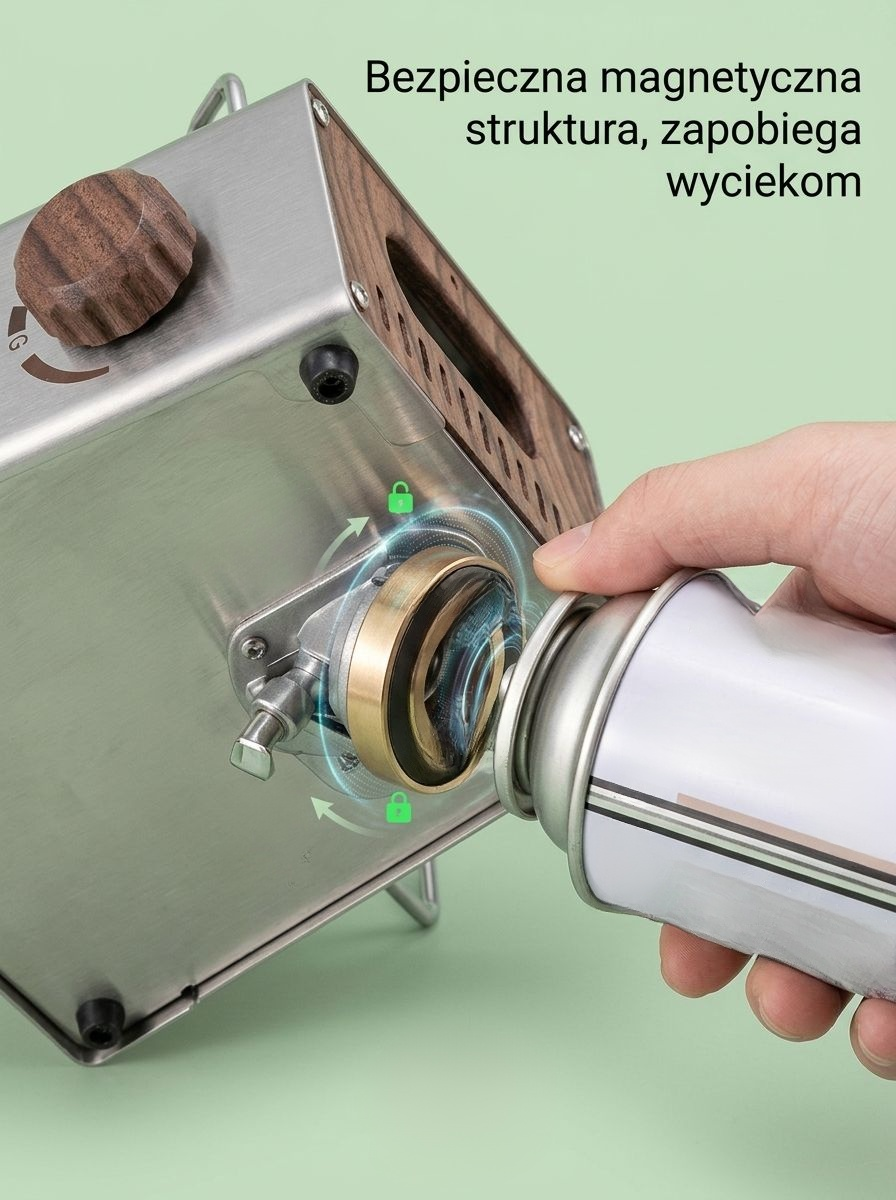 Bezpieczna przenośna kuchenka gazowa