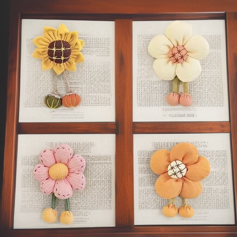 สายรัดม่านห้องนอนลายดอกไม้ ปรับได้ 1 คู่