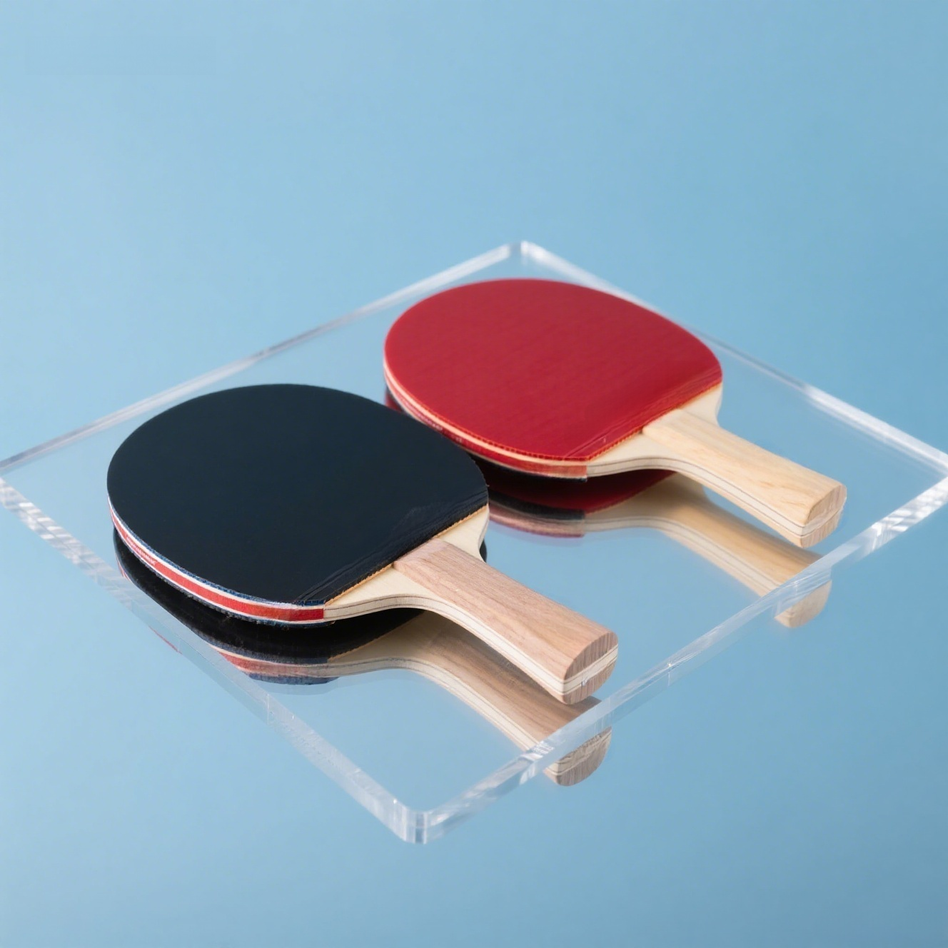 Table tennis racket and ball set for advanced players