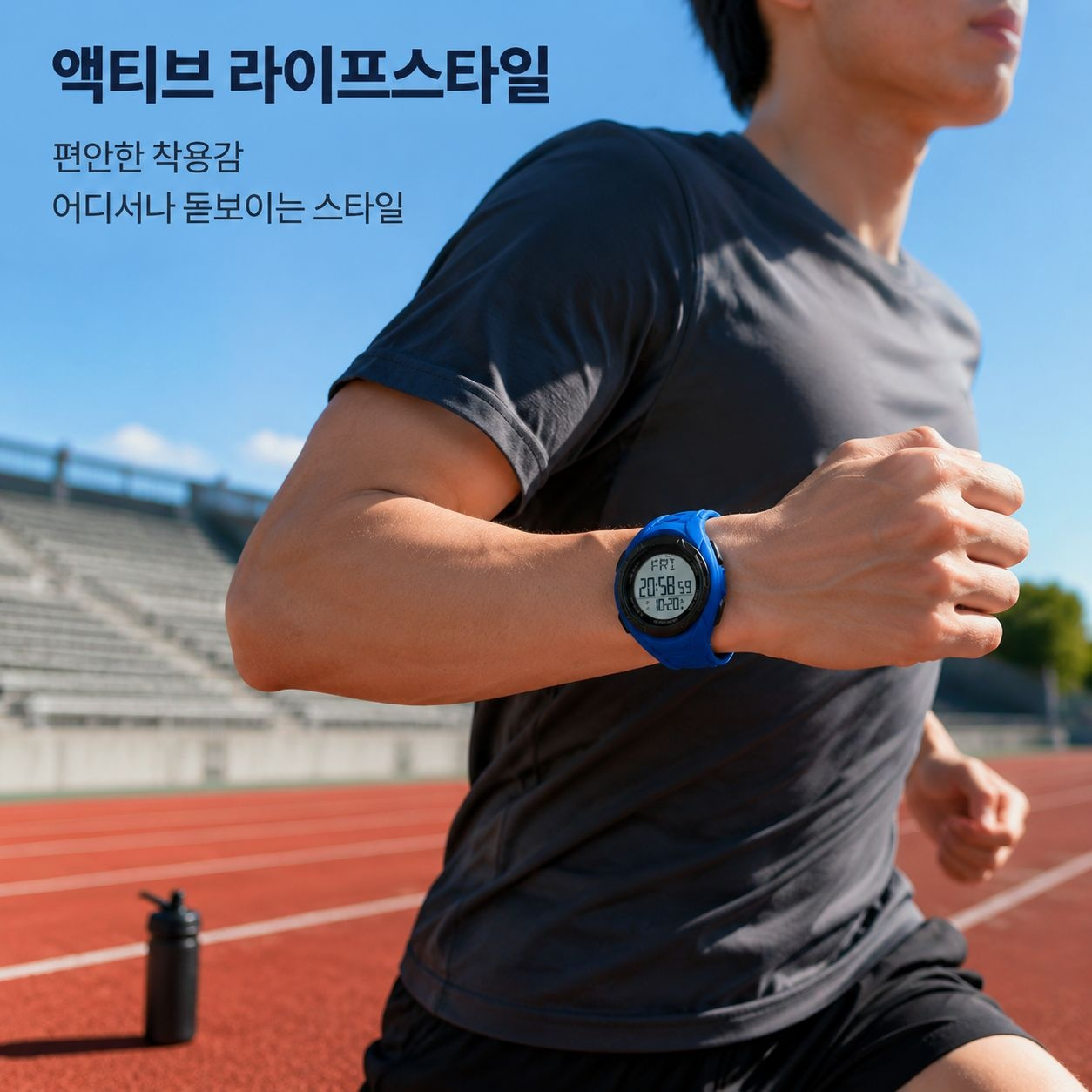 남성용 다기능 스포츠 벨트 디지털 시계