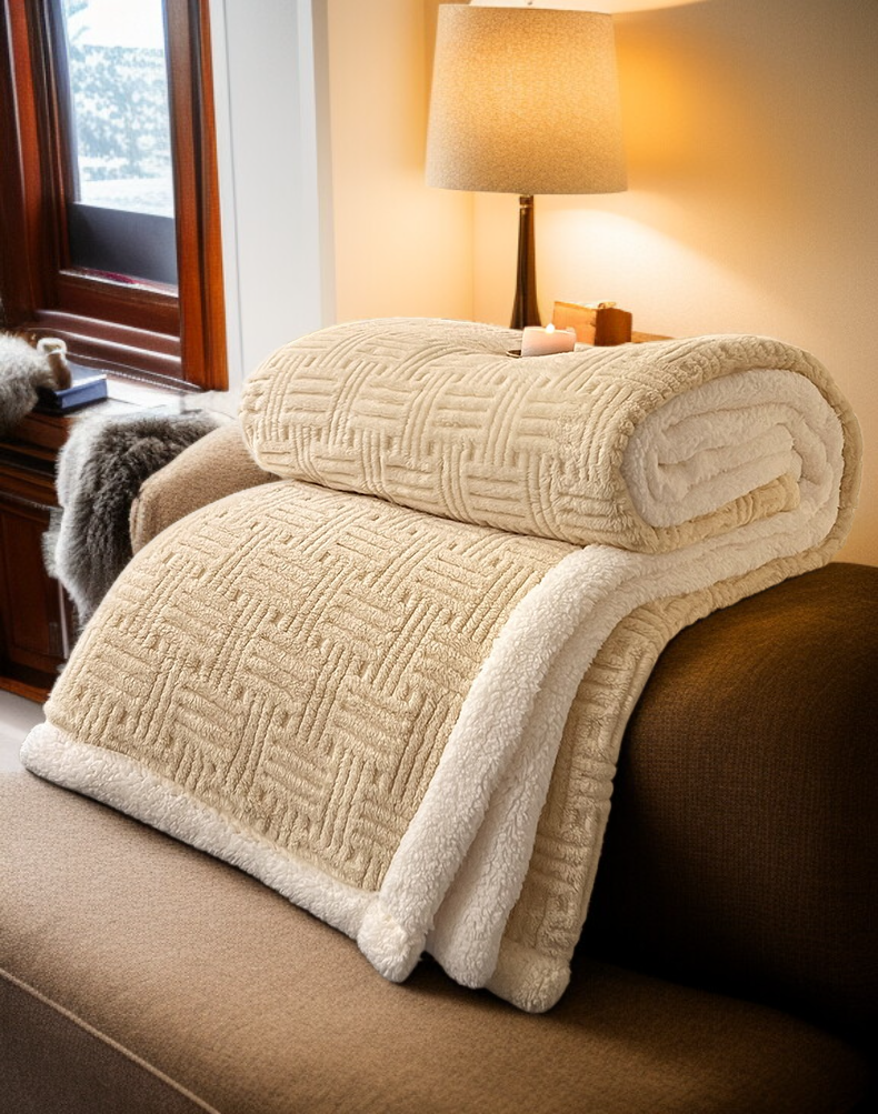 高品質雕花毯子特寫