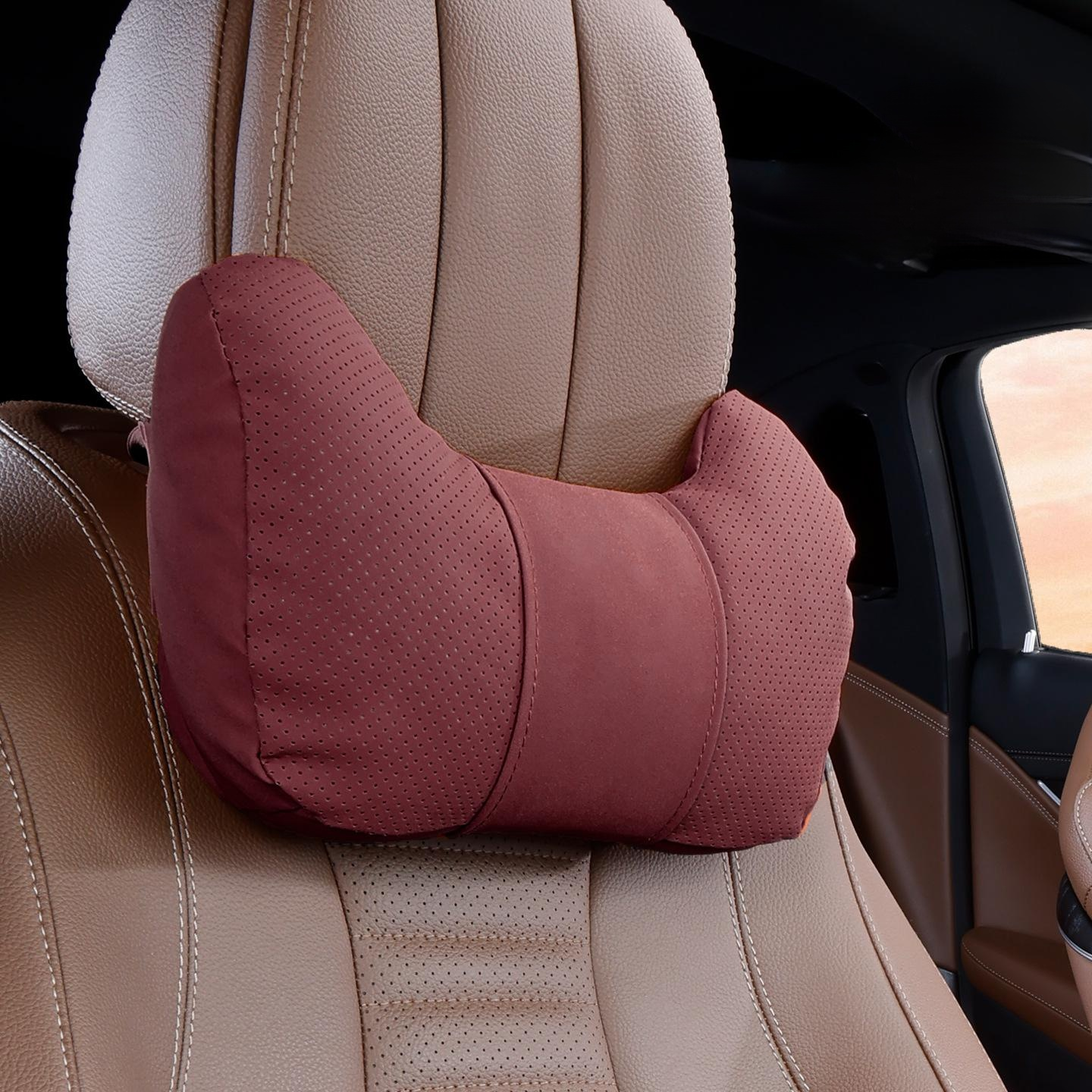 汽車頭枕護頸枕腰靠套裝，車用座椅靠枕新款五件組