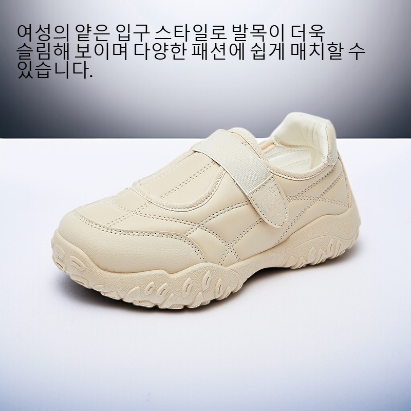 여성용 얕은 입 가벼운 두꺼운 밑창 신발