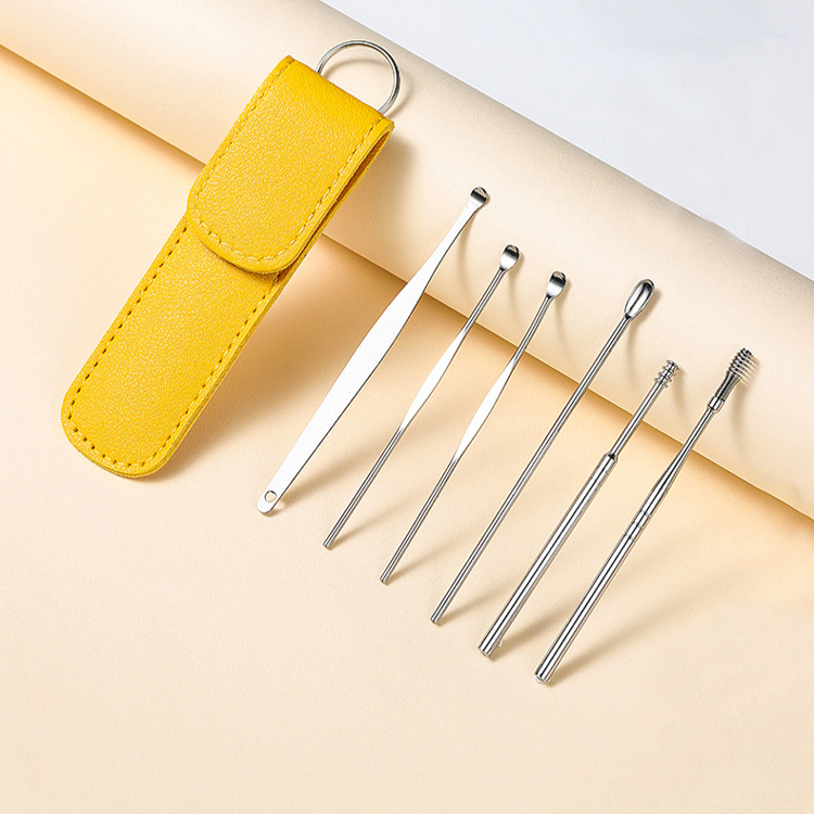 Stainless Steel Ear Pick 6-Piece Set 