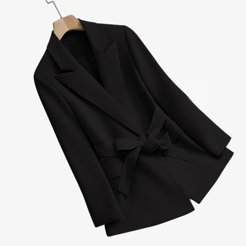 여성 스몰 정장 코트 세미 캐주얼 롱 봄가을 슬림핏 허리 조임 스몰 정장