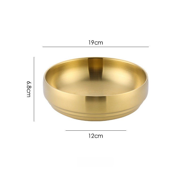Bol à nouilles froides en acier inoxydable à double paroi