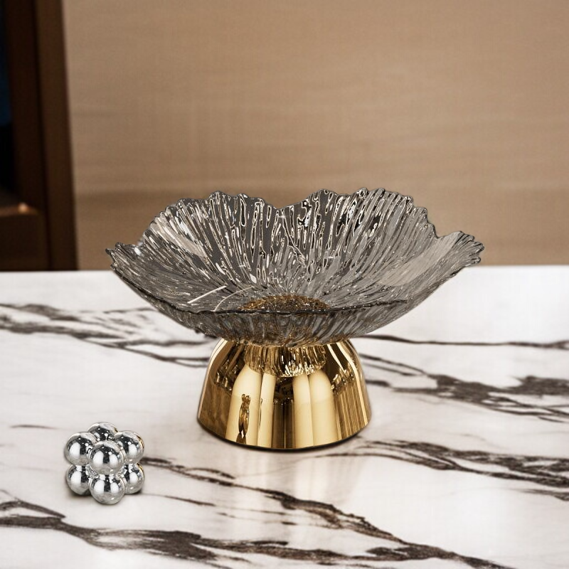 용모가 높은 꽃 과일 쟁반