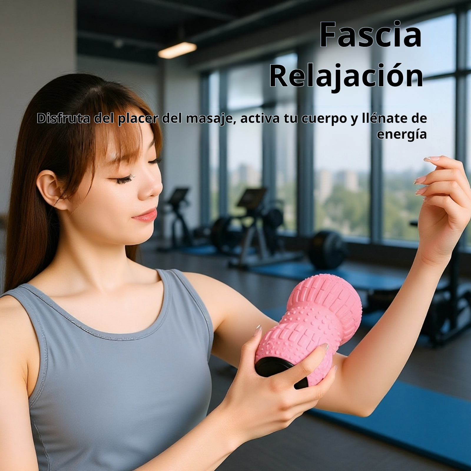 Bola de masaje eléctrica en forma de cacahuete para relajación muscular profunda