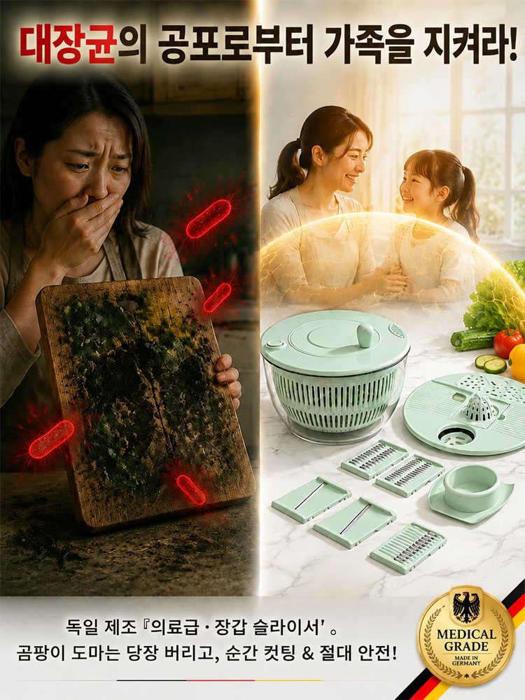 독일식 만능 대용량 올인원 야채탈수기+ 슬라이서 채칼