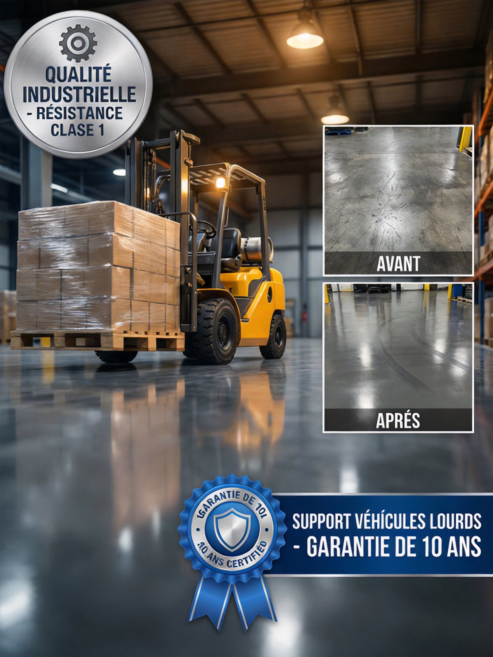 Peinture de sol époxy autonivelante à base d'huile JS, résistante à l'usure et antidérapante