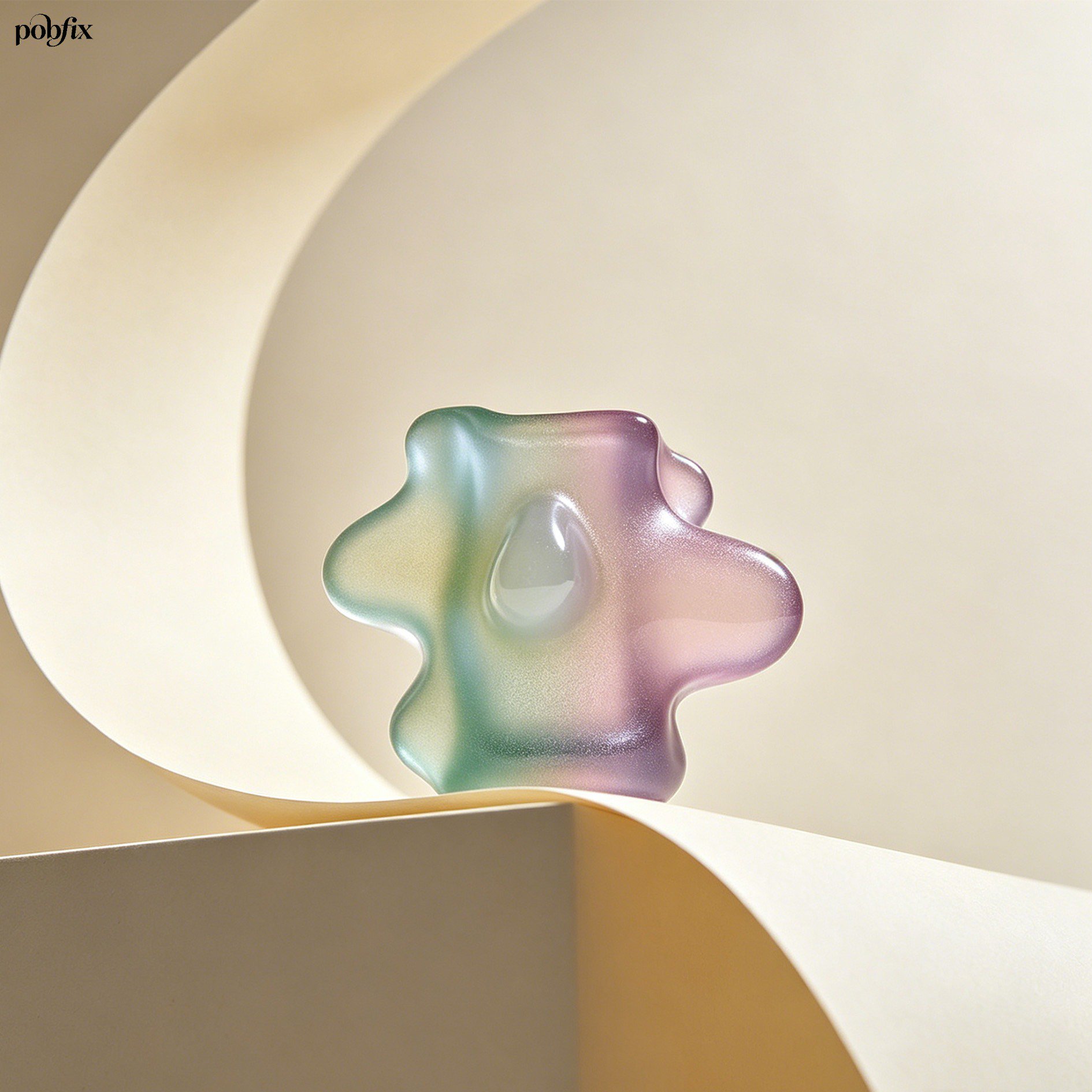 Handgefertigter Glas-Tischschmuck als elegante Dekoration