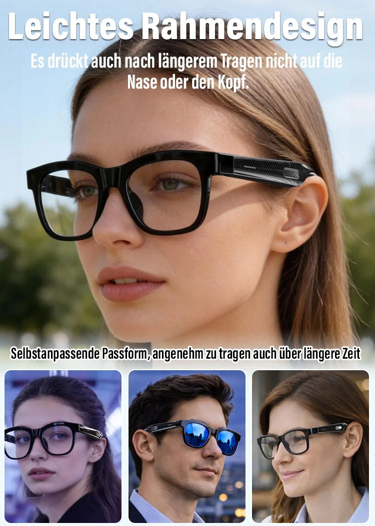 Echtzeit-AI-Übersetzungs-Sonnenbrille mit intelligentem Zoom