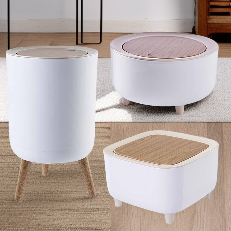 Multi-functional Plastic Waste Bin for Bedroom, Living Room, Kitchen, and Office