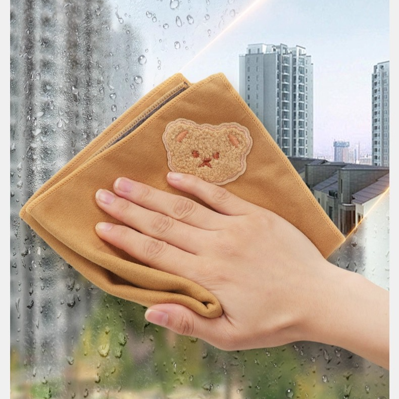 Paño de limpieza para coche de gamuza doble cara, sin marcas ni pelusa