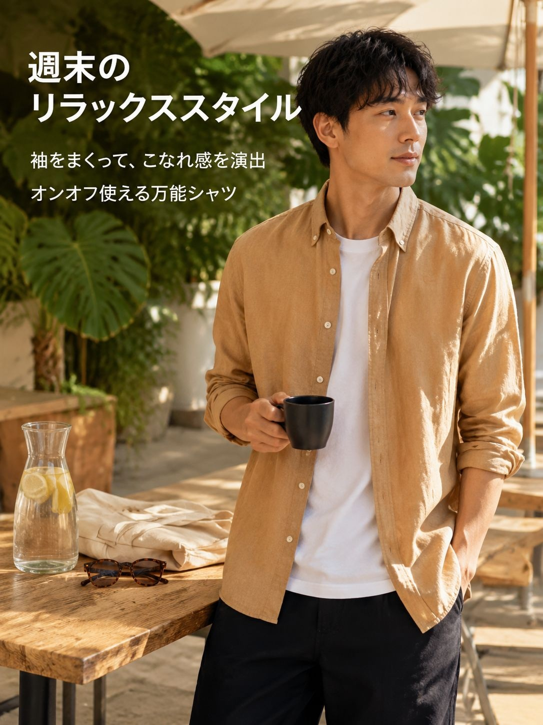 細身メンズシャツ