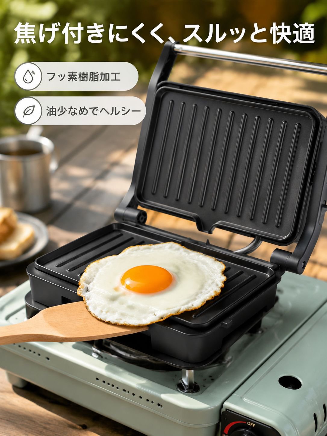 ポータブルサンドイッチ朝食メーカー
