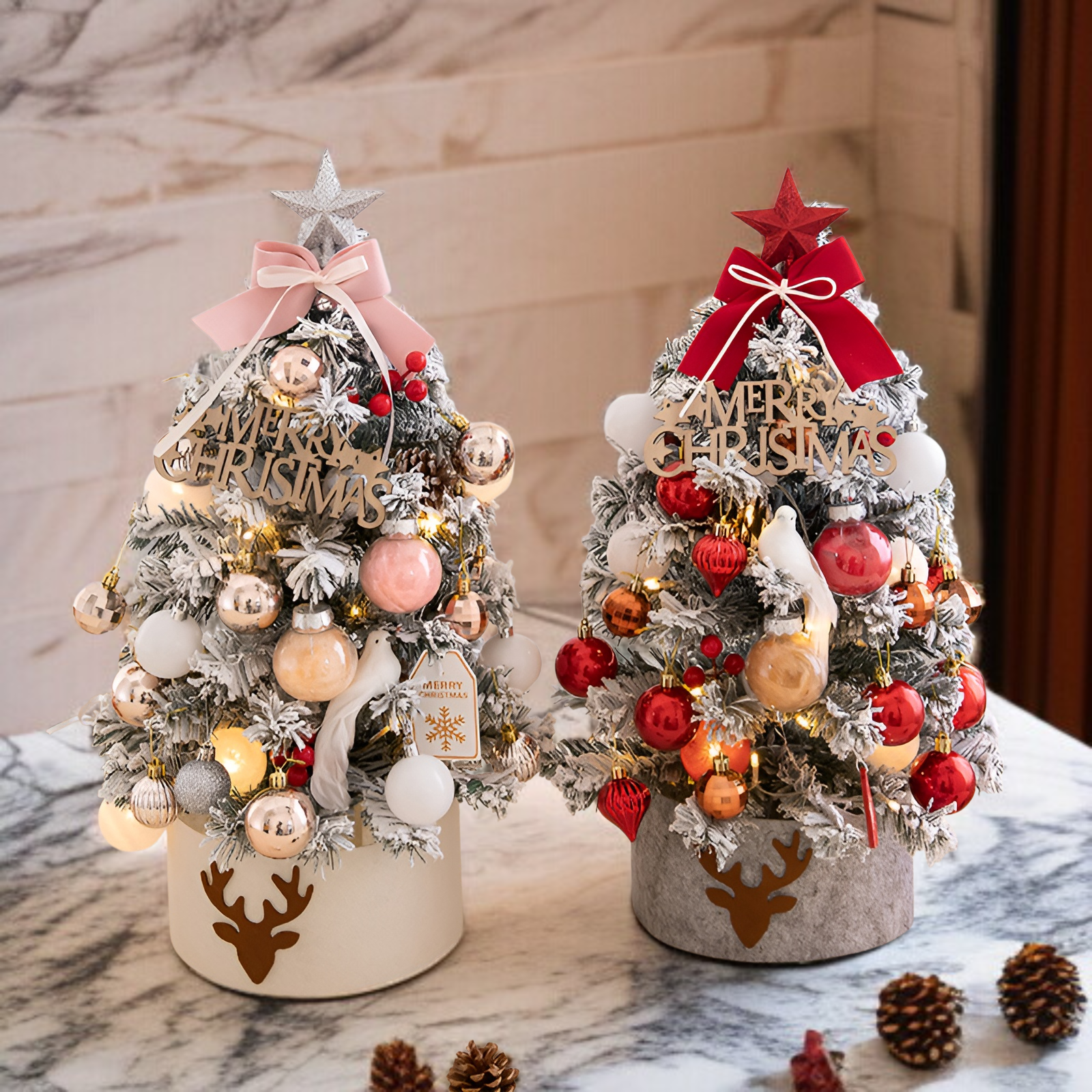 소형 크리스마스 트리 디테일 샷