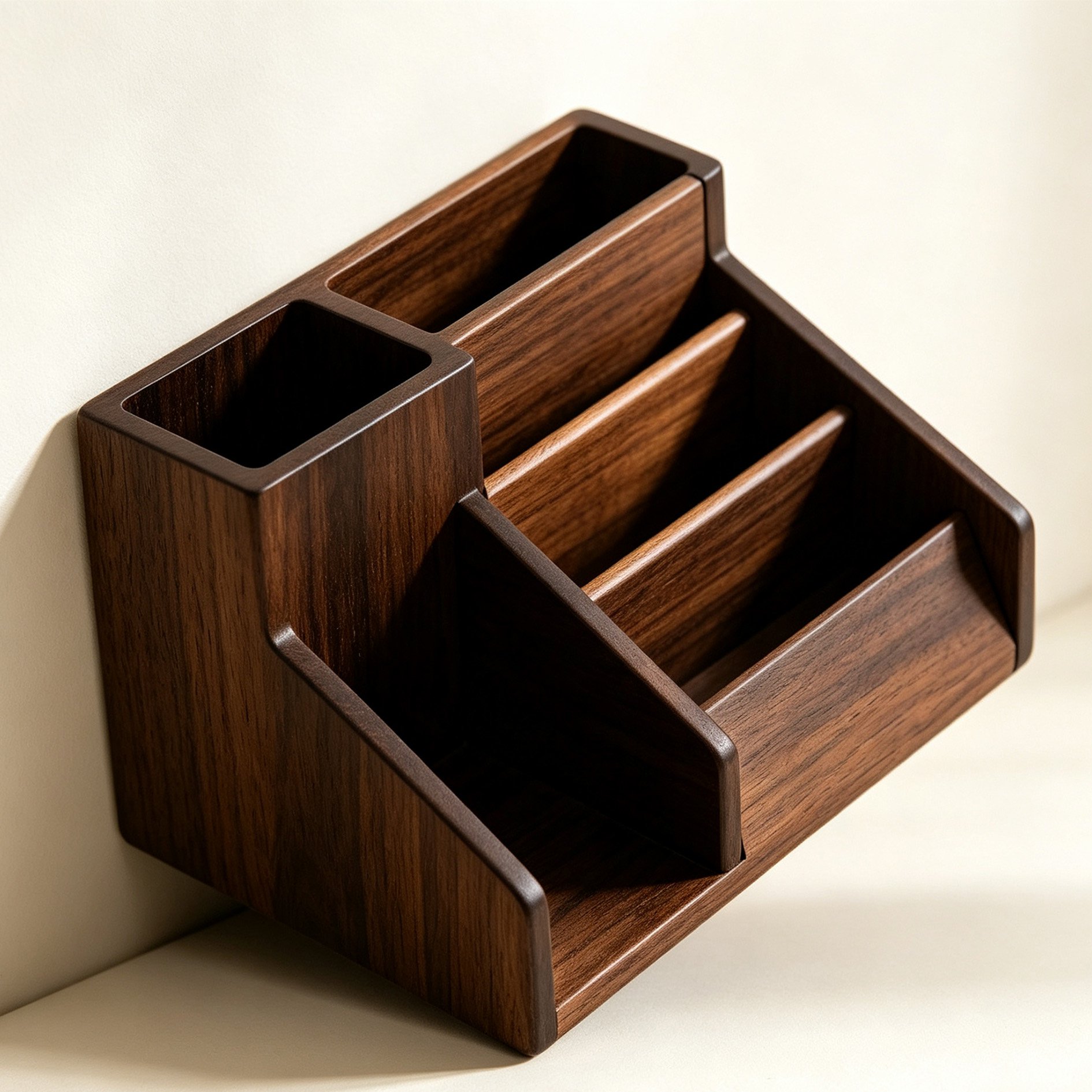 Walnut wood storage box