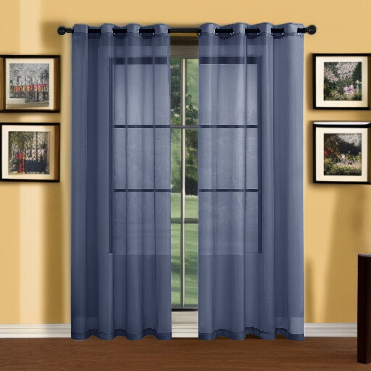 Halbverdunkelnde Fensterdekoration für Balkon, Einfarbiges Vorhang