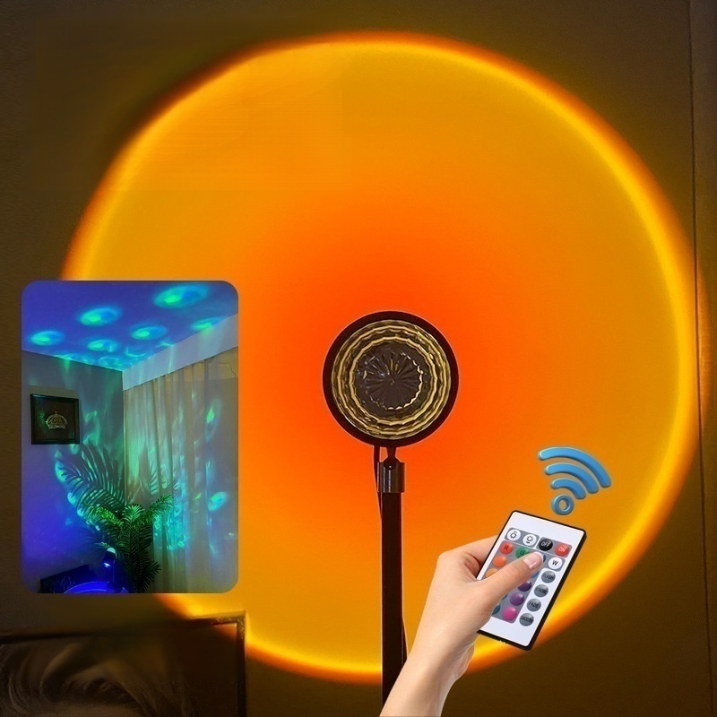 Luz de hogar con ondas de agua