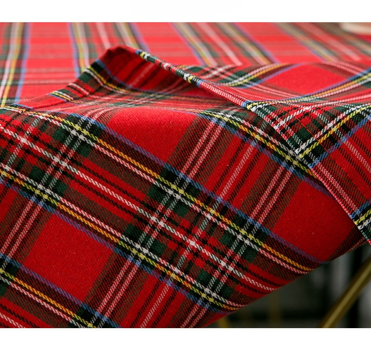 Red Plaid Tablecloth Fabric
