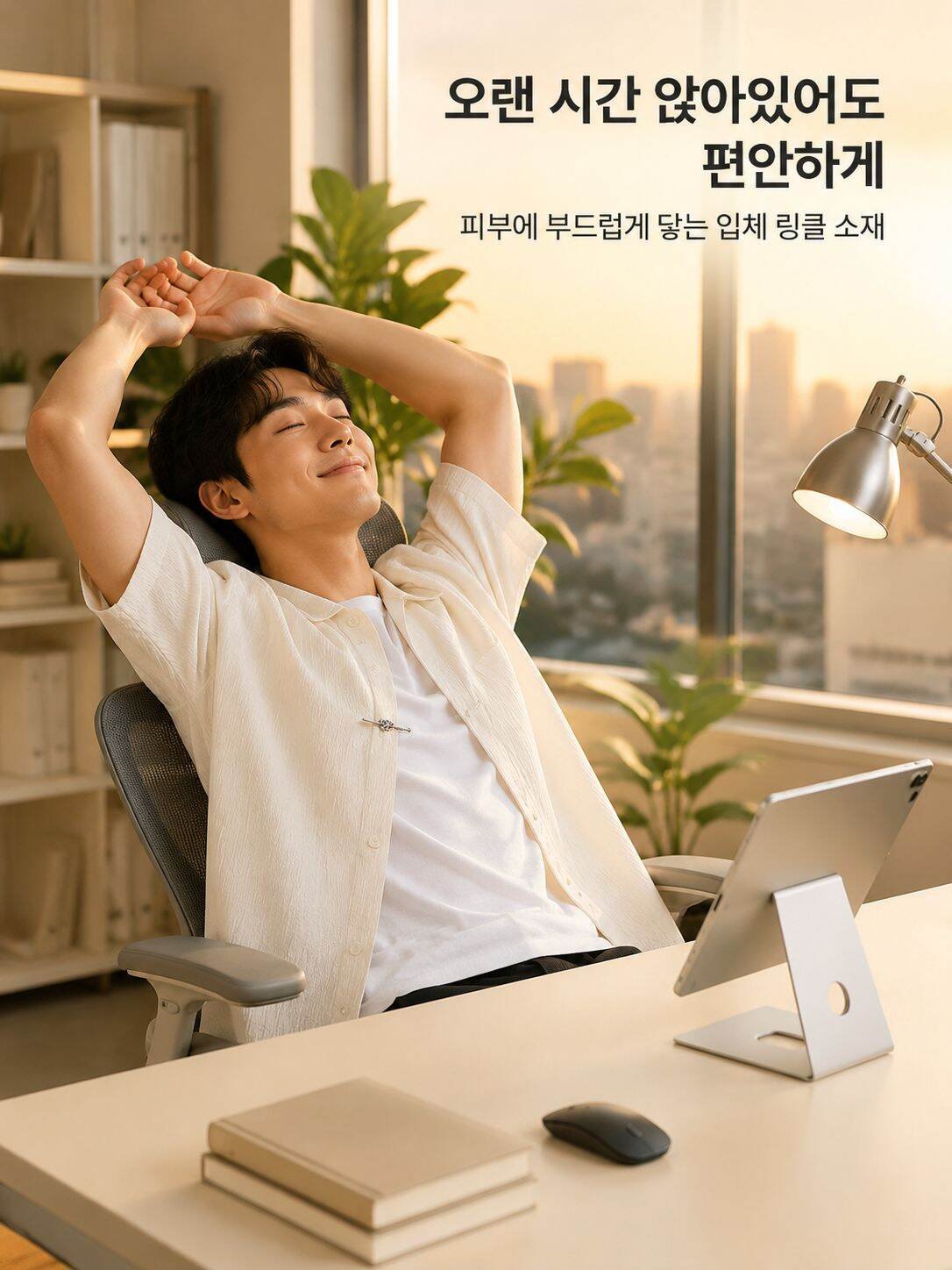 매화 자카드 셔츠 옆모습