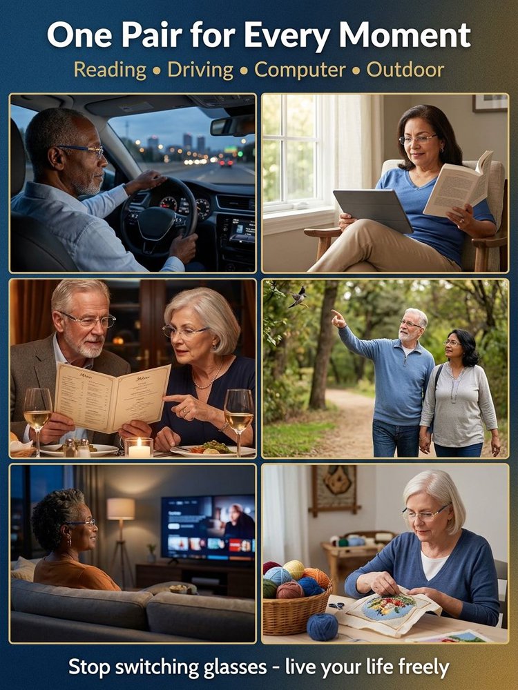 [One Pair Does It All & Restores Vision] Automatic Adjusting Reading Glasses
