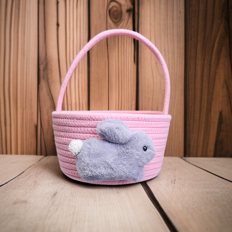 Spacious woven storage buckets for household items