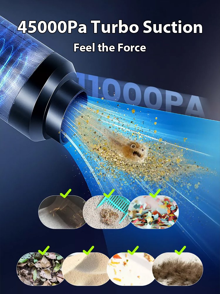 5-in-1 Blowing and Suction Integrated Car Vacuum Cleaner