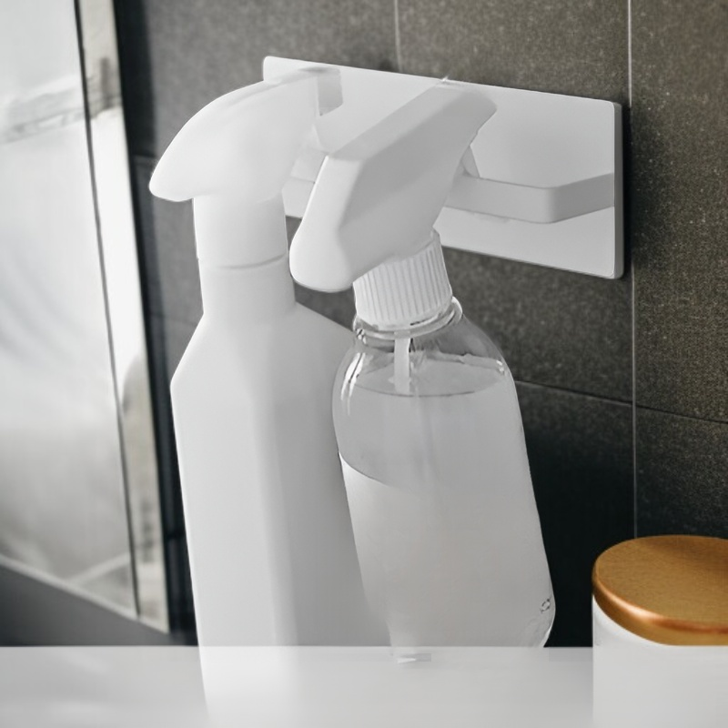 ตะกร้าเก็บรองเท้าและของใช้ในห้องน้ำ ติดผนังโดยไม่ต้องเจาะ เหมาะสำหรับบ้านและที่พัก