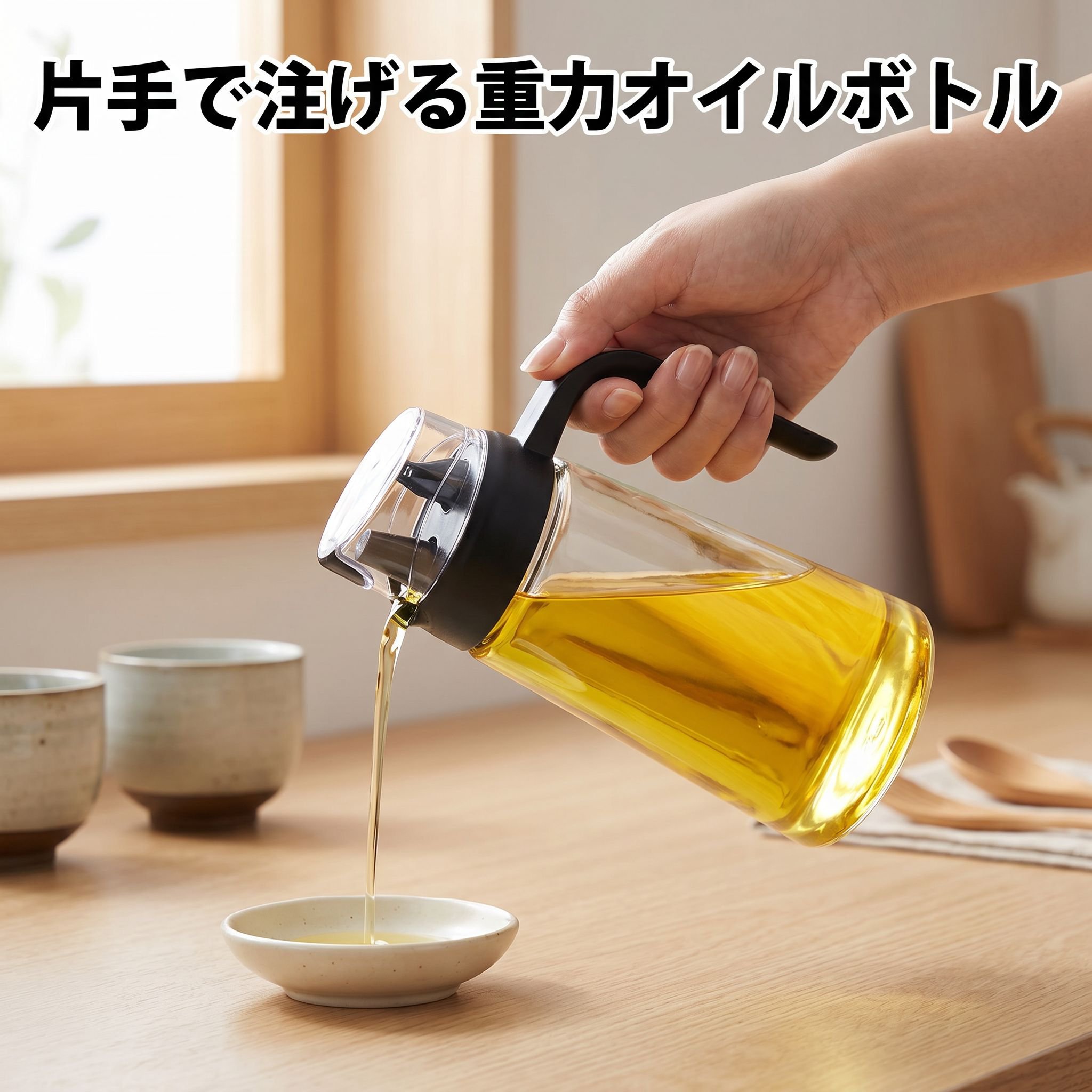 家庭用漏れ防止調味料ボトル 重力オイルポット人気商品