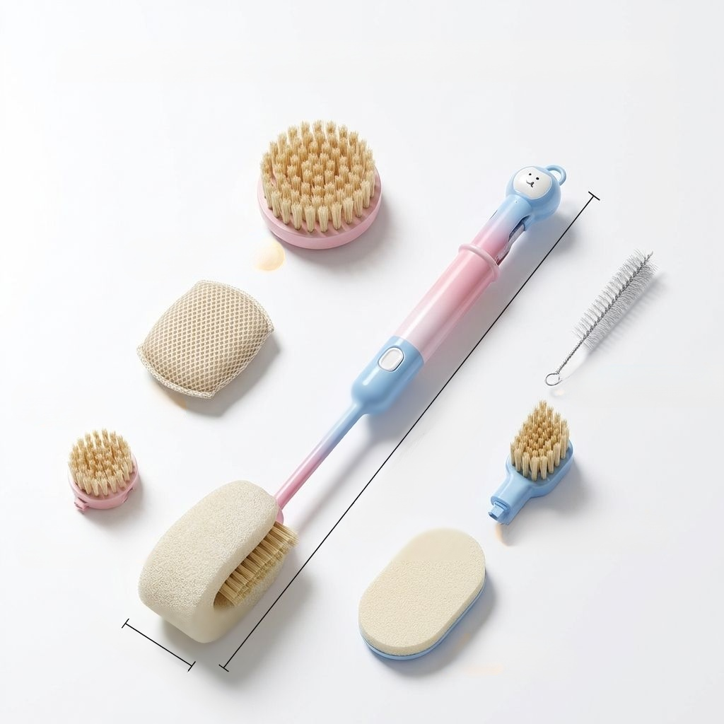 6-in-1 Wasserbecher-Reinigungsbürste mit langem Griff