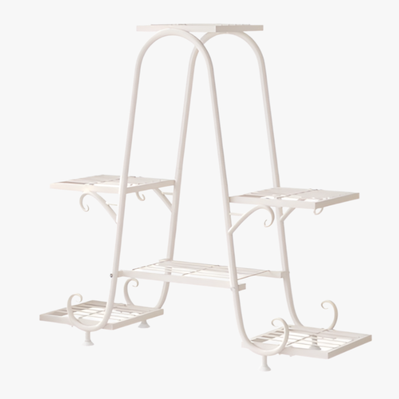 【50x80x25cm】フロアスタンド型多段式プラントスタンド、ガーデニングシェルフ、北欧風錬鉄製フラワーポットラック（6段/9段）観葉植物鑑賞用。（寝室/ブランク）